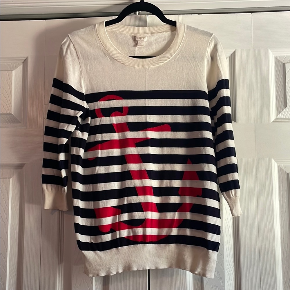 Nautical Striped Sweater - Red and Navy